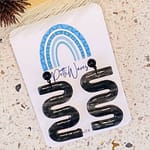 Dark Sexy Snakes - Large Dangle Earrings by PettiWares