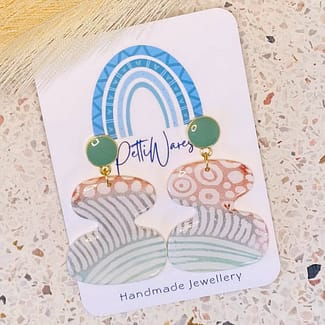 Weird Mushrooms - small dangle earrings by PettiWares