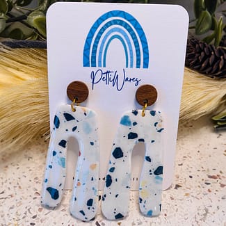 My Terrazzo Pants - Small dangle earrings - Handmade earrings by Pettiwares