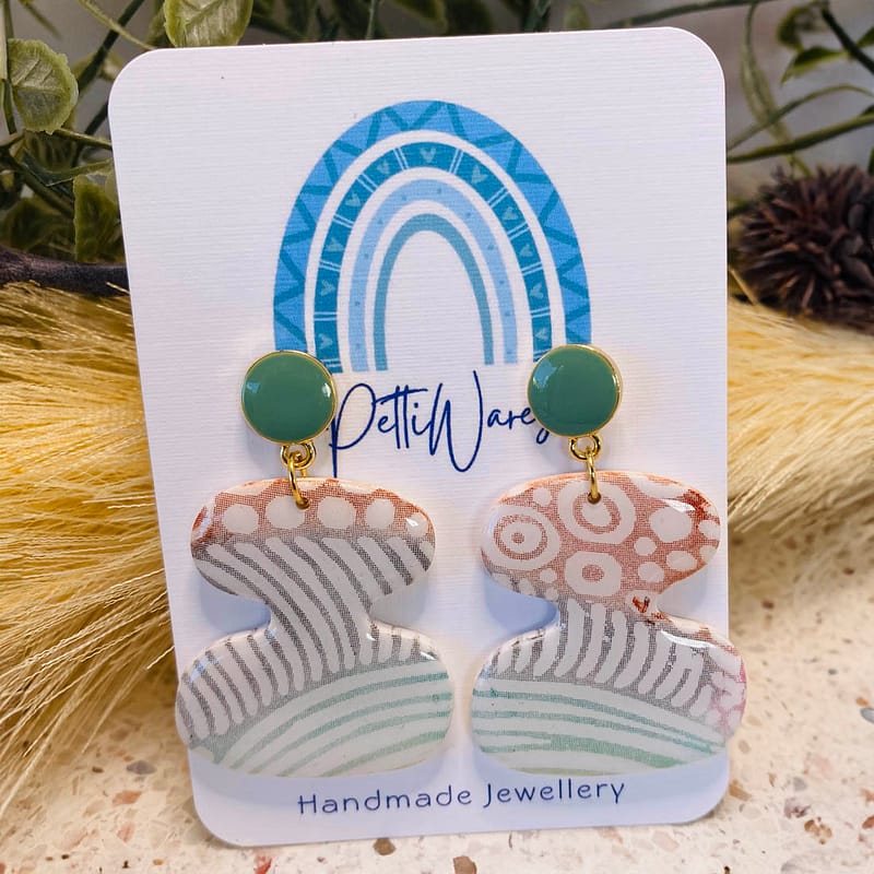 Weird Mushrooms - small dangle earrings by PettiWares