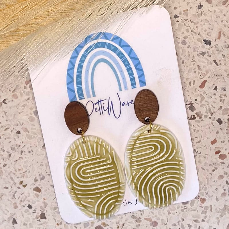 Faux Ceramic Earrings