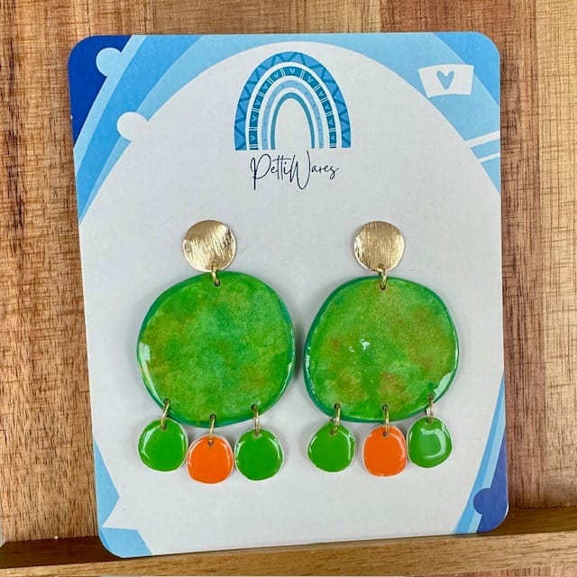 Colorful clay online earrings